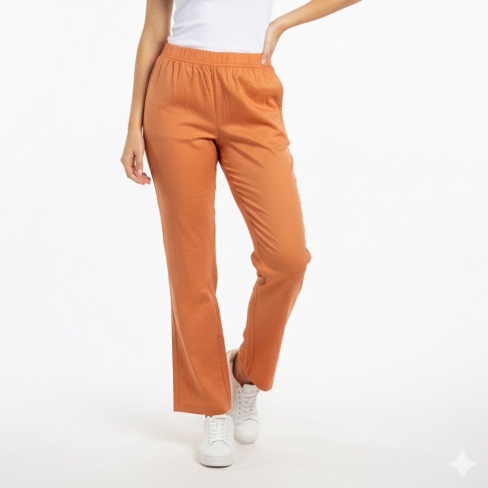 NWT Twinset Orange Cotton Blend Pants Lightweight Casual Sz S